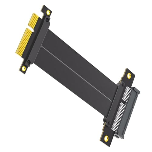 Qsvbeeqj PCIE Risers Kabel 180 Grad bis 180 Grad rechtwinklig PCIE4.0 Verlängerungskabel Risers Card Ribbon Extender von Qsvbeeqj