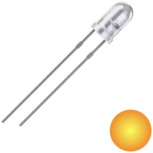 Quadrios 2111O174 LED bedrahtet Gelb Rund 3mm 2500 mcd 25° 20mA 2V von Quadrios