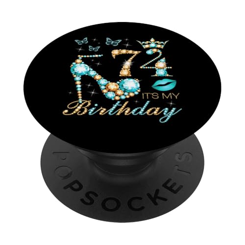 74. Es ist mein Geburtstag, 74 Jahre alt, 74. Geburtstag Königin PopSockets Klebender PopGrip von Queen Birthday Ideas for Women and Girls