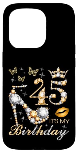 Hülle für iPhone 15 Pro 45th It's My Birthday Party 45 Jahre alt 45th Bday Queen von Queen Birthday Ideas for Women and Girls