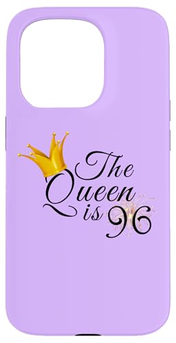 Hülle für iPhone 15 Pro Die Königin ist 96, sechsundneunzig Jahre alt, Partygeschenk zum 96. Geburtstag von Queen King Awesome Birthday Tees Collection TT