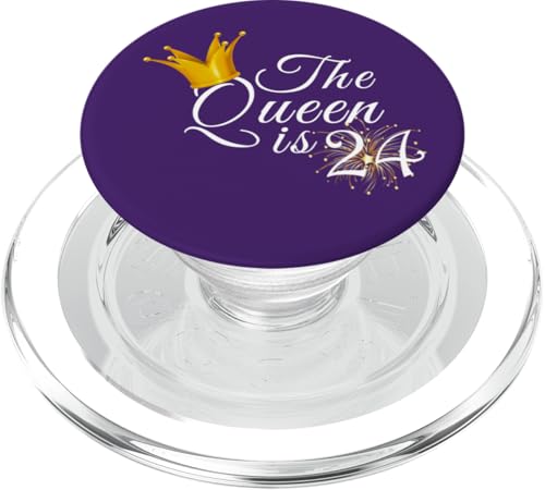 The Queen Is 24, Geschenk zum 24. Geburtstag, vierundzwanzig Jahre PopSockets PopGrip für MagSafe von Queen King Awesome Birthday Tees Collection TT