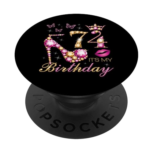 74 Es ist mein Geburtstag, 74 Jahre alt, Es ist mein 74. Geburtstag PopSockets Klebender PopGrip von Queen's Birthday Ideas