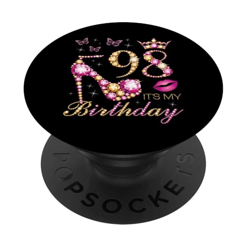 98 Es ist mein Geburtstag, 98 Jahre alt, Es ist mein 98. Geburtstag PopSockets Klebender PopGrip von Queen's Birthday Ideas