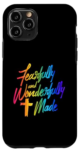 Hülle für iPhone 11 Pro Fearfully And Wonderfully Made Christian Zitat von Queer Birthday Party Supplies for Gay Christians