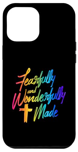 Hülle für iPhone 14 Pro Max Fearfully And Wonderfully Made Christian Zitat von Queer Birthday Party Supplies for Gay Christians