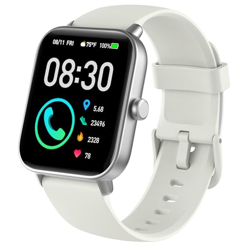 Smartwatch Damen mit Telefon-Uhren Damen digital Watch Fitness Tracker mit ekg Herzfrequenz Bluetooth Schlafmonitor Pulsmesser- Sportuhr Wasserdicht mit Schrittzähler-Armbanduhr für iOS Android(Weiß) von Quican