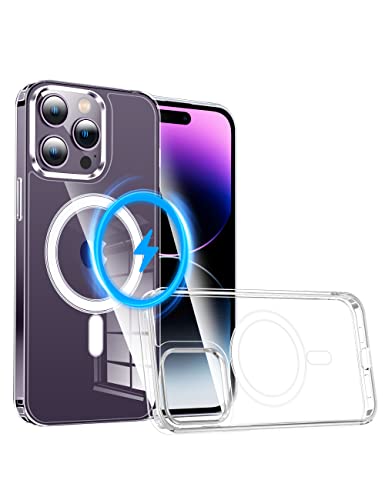 Quikbee Magnetic Clear Case Design für iPhone 14Pro, kompatibel mit MagSafe, unterstützt kabelloses Laden, ist ultradünn und hat Airbag-Sturzschutz an Allen Vier Ecken für iPhone 14Pro. von Quikbee