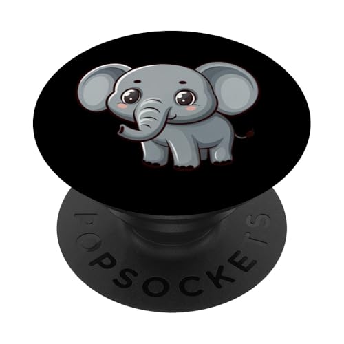 Elefant Clipart PopSockets Klebender PopGrip von Quinn Cafe