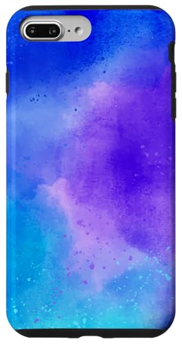 Hülle für iPhone 7 Plus/8 Plus Blauer lila Aquarell-Hintergrund von Quinn Cafe