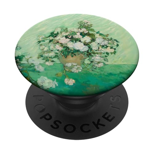 Rosen in Vasen Kunst PopSockets Klebender PopGrip von Quinn Cafe