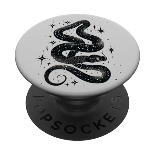 Schwarze Schlange Celestial PopSockets Klebender PopGrip von Quinn Cafe