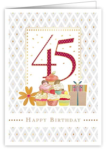 Karte Happy Birthday 45 von Quire Collections