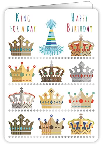 Quire Colorround Card Birthday King For A Day von Quire Collections