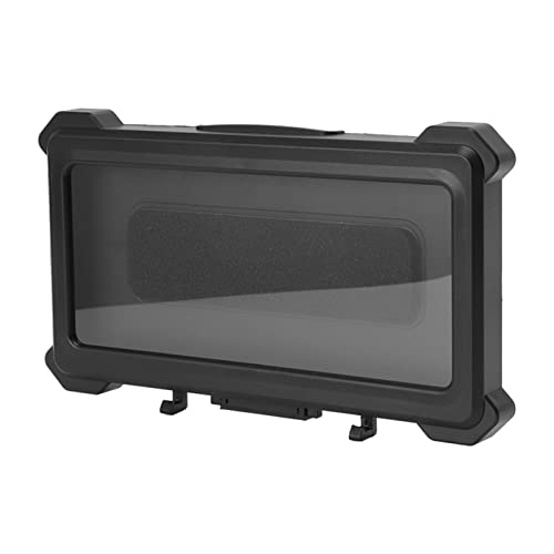 Qukaim Badezimmer Wasserdicht Telefonregal Wasserdicht Dusche Telefonhalter Wandmontage Touchscreen Hülle für Badezimmer, Drehbare Telefonablage, Ideal für Küche, Schwarz 9801B von Qukaim