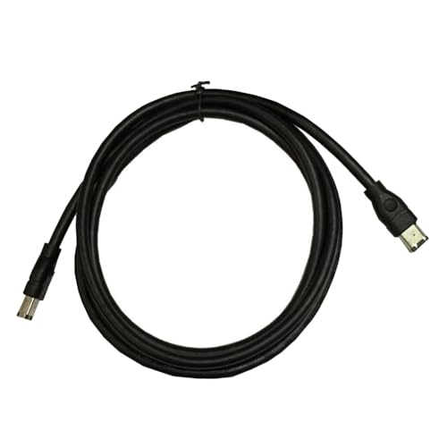 Qusedwey 1,8 M Firewire-Kabel, Schwarz, IEEE 1394, Firewire 400 auf Firewire 400, Kabel, 6-Poliger Stecker auf 6-Poligen Stecker, Kabel, Langlebig von Qusedwey