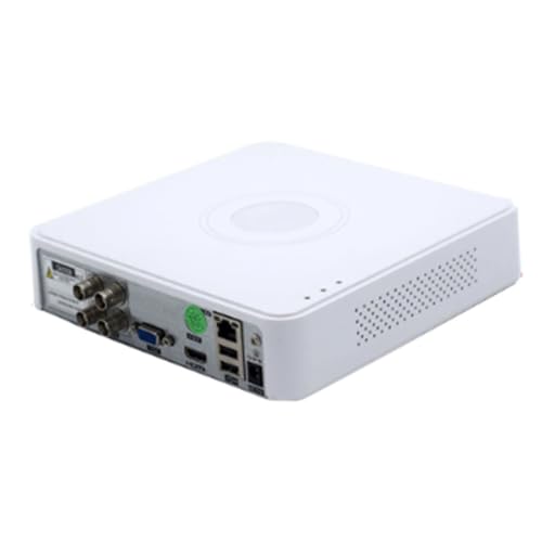 Qusedwey Hybrid-DVR CCTV- 4CH 5M-N Audio über Koaxial für 5MP 12,5Fps 1080P 720P TVI CVI CVBS Kamera IP-Kamera EU-Stecker Langlebig Einfach zu Bedienen von Qusedwey