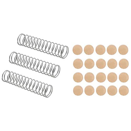 Qweradr 3 StüCk Trompetenkolbenventil FederzubehöR Teileaustausch und 20 StüCk Saxophon Korkmatten Trompete Kornett Wasser SchlüSselspucke von Qweradr