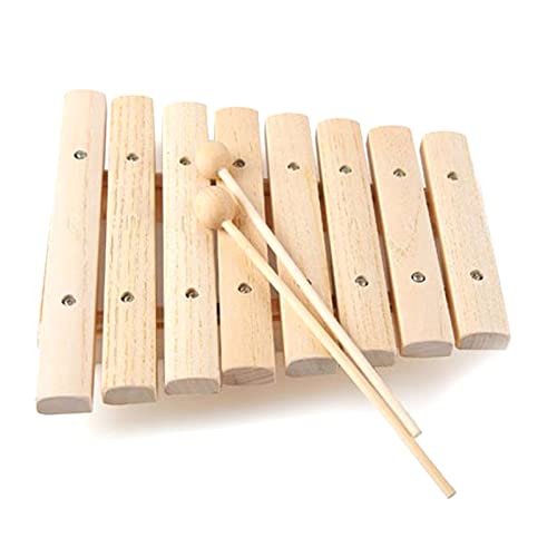 Qweradr Kinder Kinder Natur 8 TöNe Xylophon Schlagzeug Toy Musik Instrument für Kinder Musik Entwickeln von Qweradr