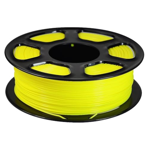 Qweradr PLA-3D-Druckerfilament, Sauber Gewickeltes PLA-Filament 1,75 Mm, Passend für die Meisten FDM-3D-Drucker, 1-Kg-Spule PLA-Filament Gelb von Qweradr