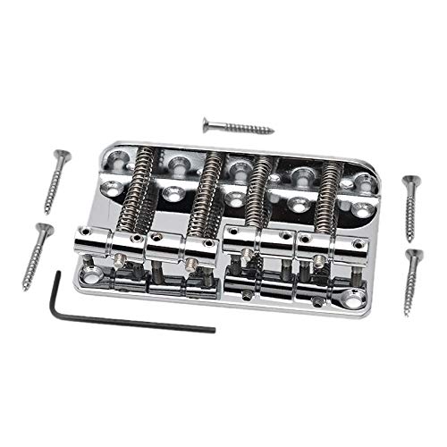 Qweradr Viersaitige Elektrisch Bass BrüCke Ziehen String Board Elektrisch Bass Feste Klavier BrüCke Saiten BrüCke 79,5 MM Silber von Qweradr