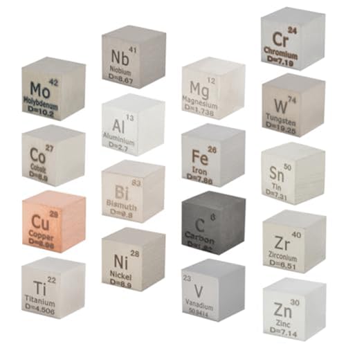 Qyrugcxs Zentimeterwürfel Aus Metallischen Elementen für Periodensystemreihen – 99,99% Hohe Reinheit (0,39/10 Mm) von Qyrugcxs