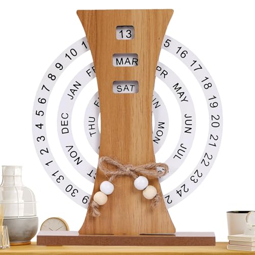 Desk Date Display, Rotating Perpetual Calendar, Decorative Manual Rotating Calendar, Reusable Daily Desktop Calendar, Perpetual Desktop Calendar, Rotating Calendar for Table, Perpetual Calendar von Qzdtue