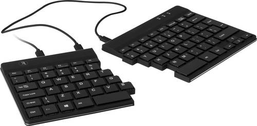 R-GO Tools Split USB Tastatur Englisch, QWERTY Schwarz Ergonomisch von R-Go Tools
