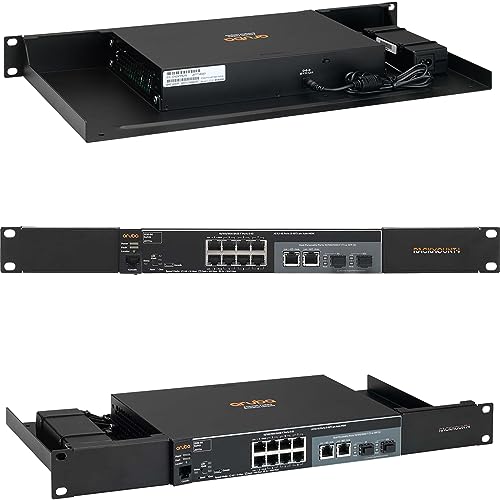 19 Zoll Rack Mount für HPE Aruba Gigabit Switch - 1U Server Rack Shelf mit Easy Access Front Netzwerkanschlüsse, Ordnungsgemäß Entlüftet, RM-HP-T1 von Rackmount.IT von R RACKMOUNT·IT