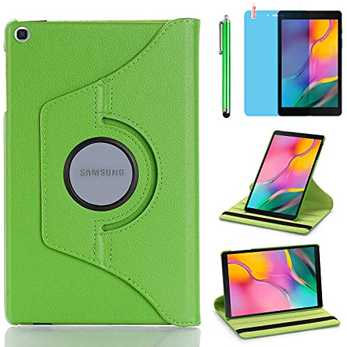 Hülle für Samsung Galaxy Tab A 8.0'' 2019 (SM-T290 SM-T295 SM-T297), 360 Grad drehbarer Ständer Schutzhülle,Mit Stylus Pen,Bildschirm Film (Green) von R.SHENGTE