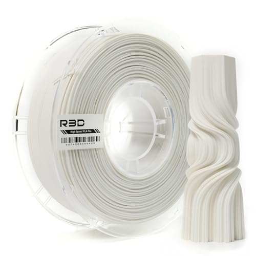 PLA Pro Weißes Hochgeschwindigkeitsfilament 1,75 mm 1 kg, 3D-Druckerfilament für 30–600 mm/s Hochgeschwindigkeitsdruck, Maßgenauigkeit +/- 0,02 mm, 1 kg, Kunststoffspule, kompatibel mit AMS von R3D