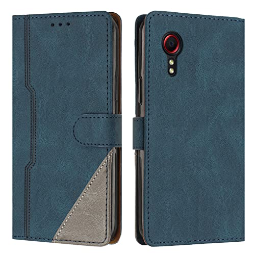 Radoo Kompatibel mit Samsung Galaxy Xcover 5 Hülle, PU Leder Handyhülle [Stand Feature] [Kartenfachr] [Magnetic Closure Snap] Schutzhülle Klappbar Flip Case Cover für Samsung Galaxy Xcover 5 (Blau) von Radoo