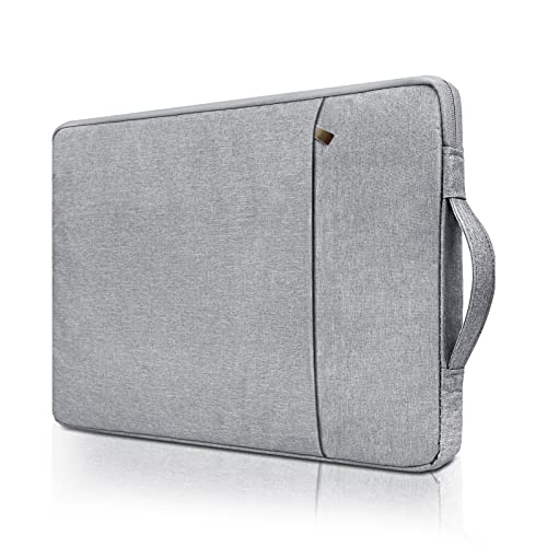 RAINYEAR 13 Zoll Laptop Hülle Laptoptasche für M1 M2 MacBook Pro 14 A2442, 13,6 A2681, 13,3 Air Pro A2338 A2337, 13,3 Chromebook PC Notebook Polyester Schutzhülle mit Griff und Front Tasche,Grau von RAINYEAR make life easier