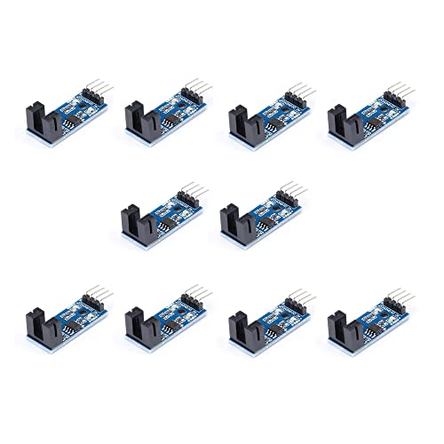 RAKSTORE 10 Stück Geschwindigkeitssensor-Modul Slot-Typ Optokoppler Sensor LM393 Rillenkupplung Sensor 3,3 V - 5 V Verbindungsrelais Summermodul von RAKSTORE