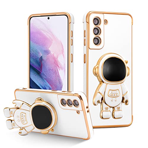 RALEAVO Hülle für Samsung Galaxy S21 Plus 5G mit Astronaut Ständer, Kameraschutz Kratzfest Stoßfeste Bumper Handyhülle mit 3D Cartoon für Galaxy S21 Plus-Weiß RALEAVO Hülle für Samsung Galaxy S21 Plus 5G mit Astronaut Ständer, Kameraschutz Kratzfest Stoßfeste Bumper Handyhülle mit 3D Cartoon für Galaxy S21 Plus-Weiß von RALEAVO