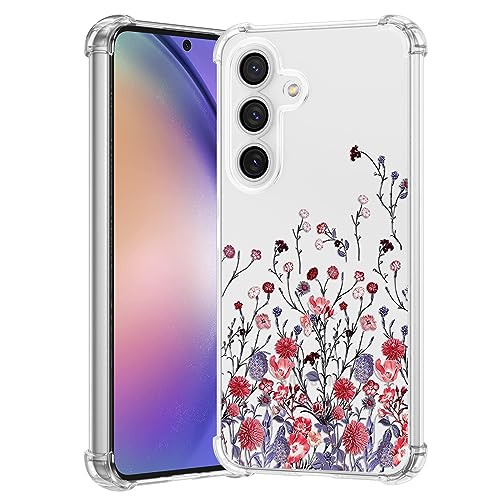 RALEAVO Kompatibel mit Samsung Galaxy S23 FE 5G Handyhülle Transparent Blume Hülle Mädchen Muster Stoßfest Hülle mit Schön Motiv für Galaxy S23 FE-Kleine Saflor RALEAVO Kompatibel mit Samsung Galaxy S23 FE 5G Handyhülle Transparent Blume Hülle Mädchen Muster Stoßfest Hülle mit Schön Motiv für Galaxy S23 FE-Kleine Saflor von RALEAVO