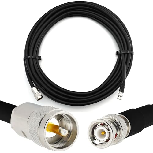 RANGEFUL 10m BNC Stecker auf PL259 RG214U CB Koaxialkabel BNC auf UHF Stecker RG214 Verlängerung 50 Ohm — für HAM CB Radio Antenne SWR-Messgerät Amateur Kurzwellen HF von RANGEFUL