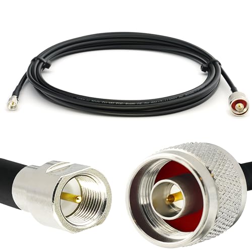 RANGEFUL 20m FME Stecker auf N Stecker RG58 Koaxialkabel — Verlängerung Low Loss FME antennenkabel 50ohm — für RF Antenne GSM LTE 4G 5G 6G Router von RANGEFUL