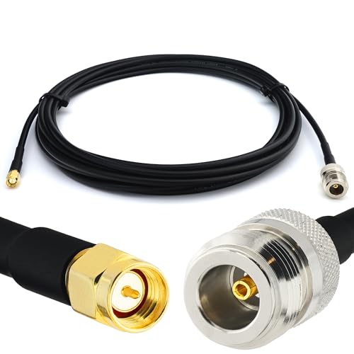 RANGEFUL SMA Stecker auf N Buchse RG58 Koaxialkabel 12m — Verlängerung Low Loss antennenkabel 50ohm — für WiFi RF Antenne GSM LTE 4G 5G 6G Router Signalverstärker Lora Ham CB Funk von RANGEFUL