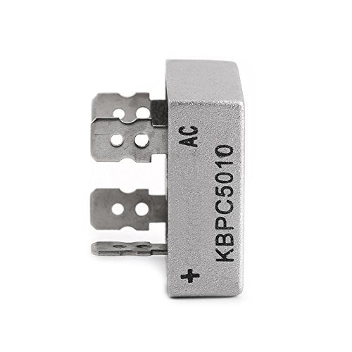 KBPC5010 High Power Metal Box/Cover Bridge -Gleichrichter für Hohe Stromprojekte, Pack von 10, für Stromversorgungsanwendungen KBPC5010 High Power Metal Box/Cover Bridge -Gleichrichter für Hohe Stromprojekte, Pack von 10, für Stromversorgungsanwendungen von RASTKY