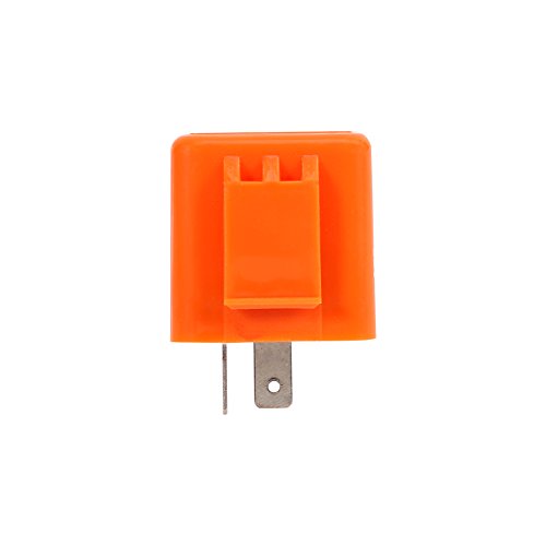 Langlebiger 2 -Pin -Blitzrelais für die Motorrad -LED -Spinanzeige, Einstellbar, Geeignet für die Meisten Motorräder Geeignet (ORANGE) von RASTKY