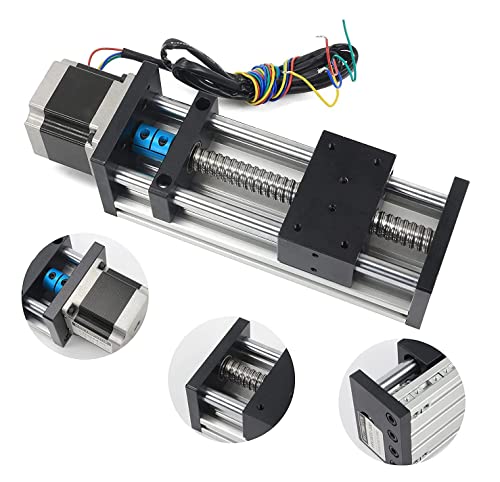 RATTMMOTOR Hub des Lineartisch-Aktuators L-300mm Kugelumlaufspindel Linearführungsschiene CNC Linearführung mit Nema23 Schrittmotor 1,8°, 3A, 1,2N.m für cnc Fräsmaschine (EBX1605J) von RATTMMOTOR