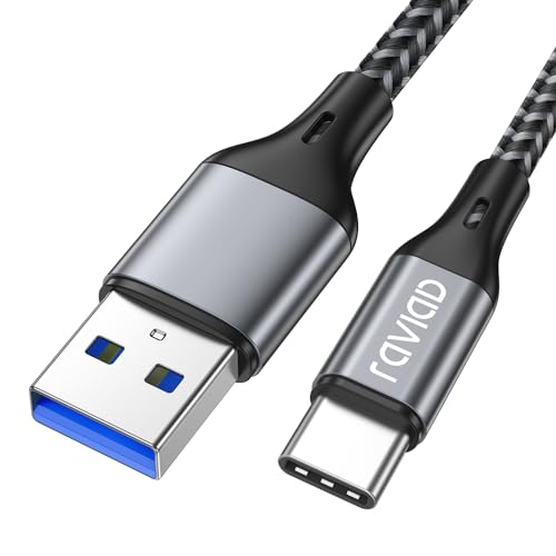 RAVIAD USB Typ C Kabel, USB C Ladekabel 2M QC 3.0 USB 3.0 Schnelles Aufladen und Synchronisation USB C Kabel Kompatibel für Samsung Galaxy S10/S9/S8, Huawei P30/P20, Google, OnePlus von RAVIAD