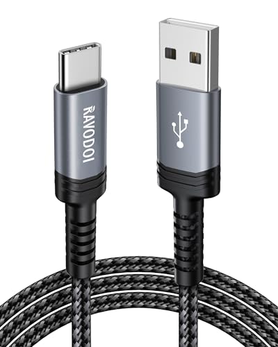 USB C Kabel 1M, 3A Schnellladekabel USB C Nylon Geflochten iphone 15 Ladekabel für iphone 15 Pro Max, Samsung Galaxy S24 S23 S22 S21 S20 Ultra 5G S10 S9, A41 A51 A50 A70 A12 A21s A20e, Google Pixel von RAVODOI