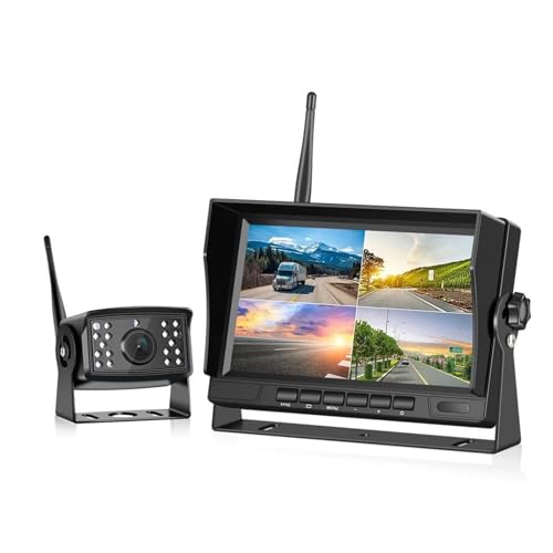 Rückfahrkamera 7 Zoll AHD Drahtlose DVR Auto Monitor Display Fahrzeug Bildschirm Rückansicht LKW Reverse Back Up Recorder WiFi Kamera(Monitor and 1 Camera) von RBHAI