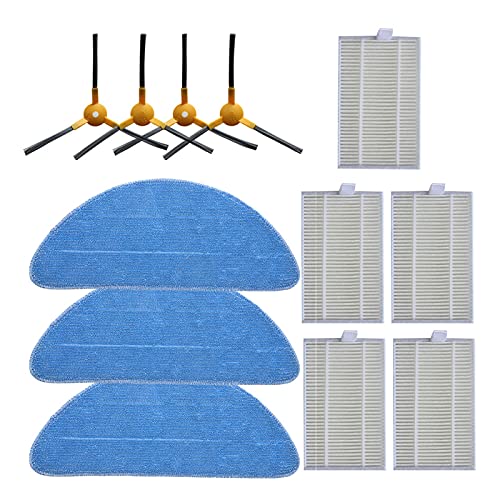 RBRFACAEX 1Set Filter Seitenbürste Mopp Tuch Reinigungskombination Kit Fit for Abir x6 x5 x8 Roboter-Staubsauger-Ersatzteile von RBRFACAEX