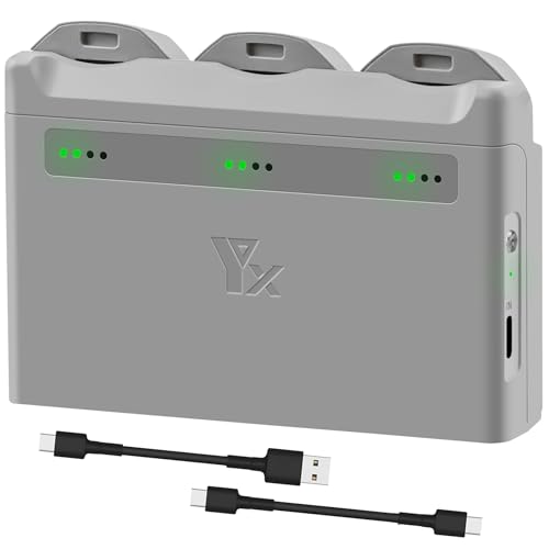 3-Port Batterieladegerät für DJI Neo Drohne, multifunktionaler USB-Ladehub, unterstützt PD65W+ Schnellladen von RC GearPro