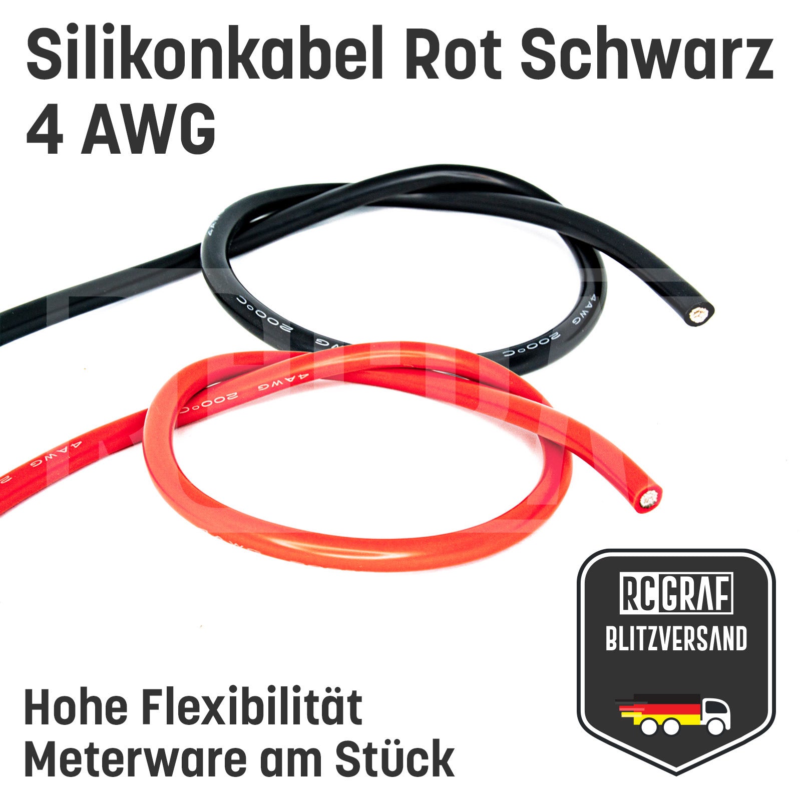 4 AWG Silikonkabel hoch flexibel verzinntes Kupfer von RCGRAF