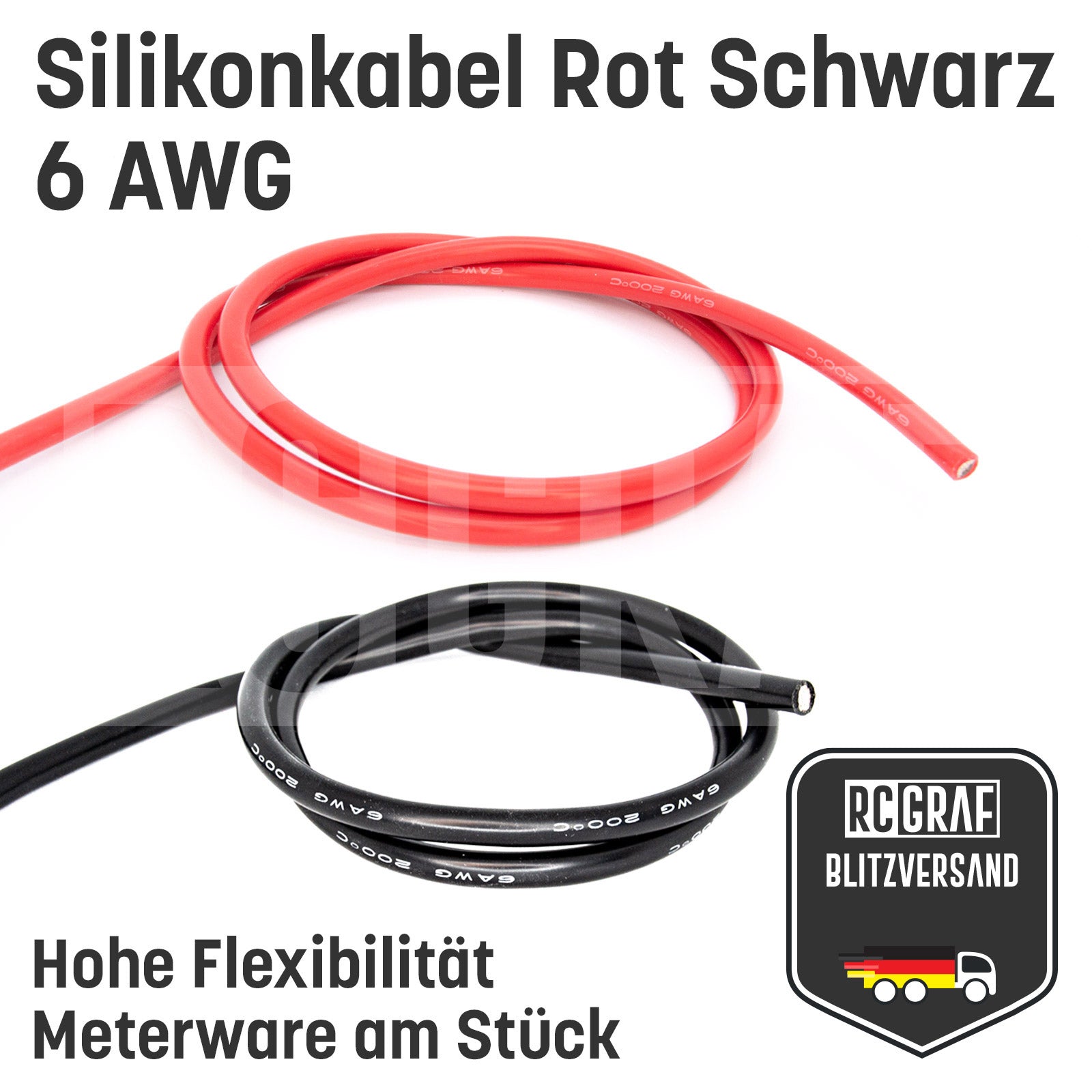 6 AWG Silikonkabel hoch flexibel verzinntes Kupfer von RCGRAF