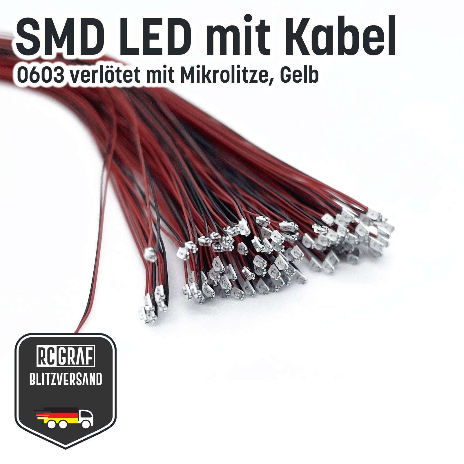 SMD LED 0603 Microlitze 30cm verlötet von RCGRAF